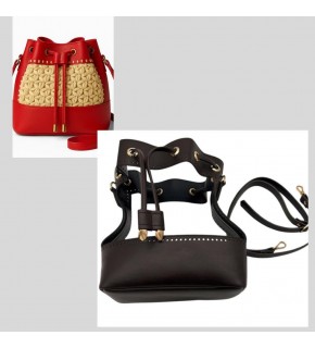 Çanta Aksesuar Torba Model Çanta Yapım Aparatı  Koyu Kahve Light Gold Metalli