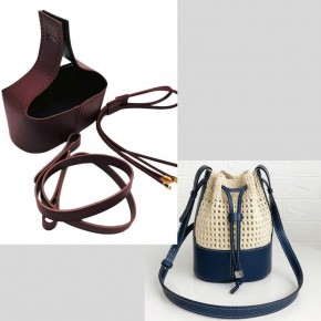 Çanta Aksesuar Torba2 Model Çanta Yapım Aparatı Bordo Renk Light Gold Metalli