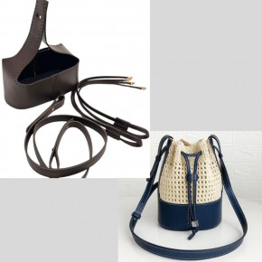 Çanta Aksesuar Torba2 Model Çanta Yapım Aparatı Koyu Kahve  Renk Light Gold Metalli