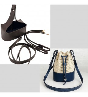 Çanta Aksesuar Torba2 Model Çanta Yapım Aparatı Koyu Kahve  Renk Light Gold Metalli