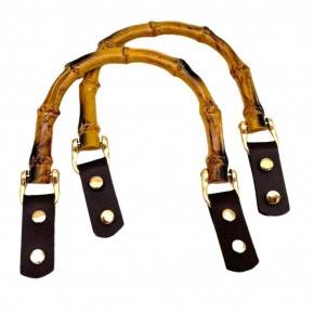 Çanta Aksesuar Troklu Koyu Kahve Derili Plastik Çanta Sapı