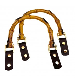 Çanta Aksesuar Troklu Koyu Kahve Derili Plastik Çanta Sapı