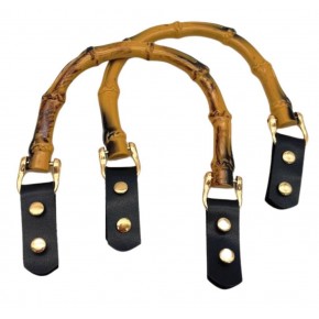 Çanta Aksesuar Troklu Siyah Derili Plastik Çanta Sapı