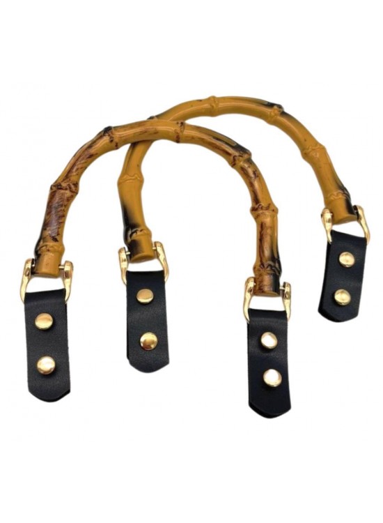 Çanta Aksesuar Troklu Siyah Derili Plastik Çanta Sapı