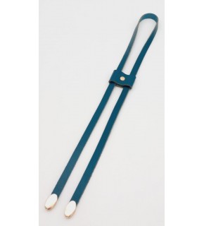 Çanta Aksesuar Turkuaz Gerçek Deri Büzgü Light Gold Metalli