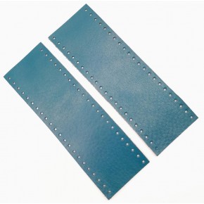 Çanta Aksesuar Turkuaz Gerçek Deri Tutma Sapı 18X6 Cm Simit Sap