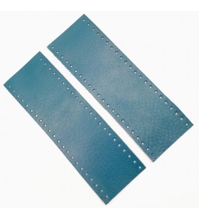 Çanta Aksesuar Turkuaz Gerçek Deri Tutma Sapı 18X6 Cm Simit Sap