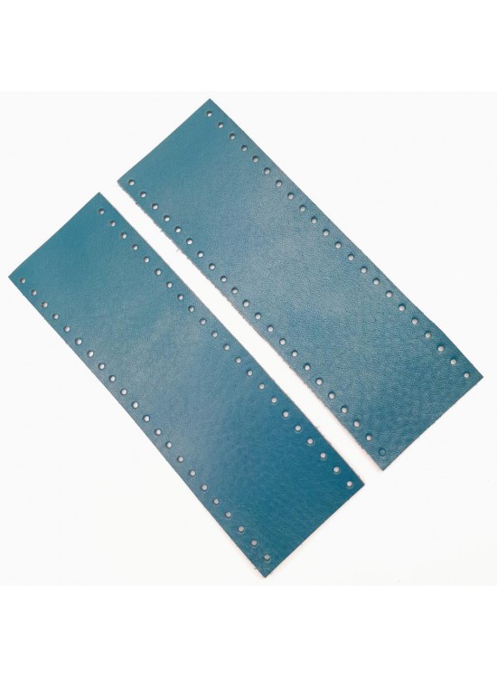 Çanta Aksesuar Turkuaz Gerçek Deri Tutma Sapı 18X6 Cm Simit Sap