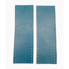 Çanta Aksesuar Turkuaz Gerçek Deri Tutma Sapı 18X6 Cm Simit Sap