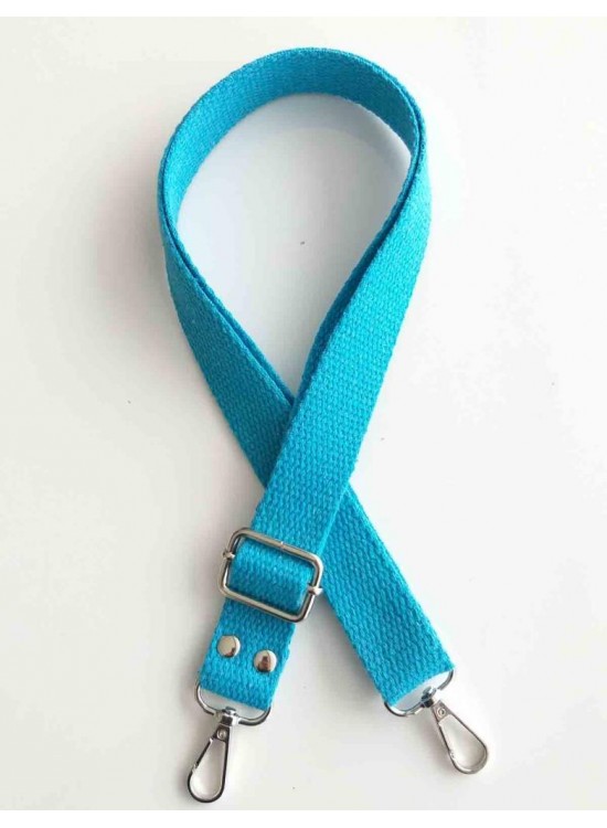 Çanta Aksesuar Turkuaz Pamuklu Kolon Ayarlamalı Çanta Sapı Çanta Aksesuar Turkuaz Pamuklu Kolon Ayarlamalı Çanta Sapı