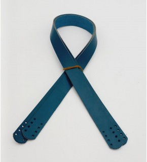 Çanta Aksesuar Turkuaz Renk Gerçek Deri 70X2.3 Cm Çift Sap