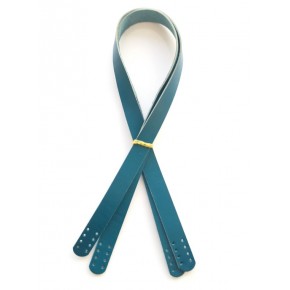 Çanta Aksesuar Turkuaz Renk Gerçek Deri 70X2 Cm Çift Sap