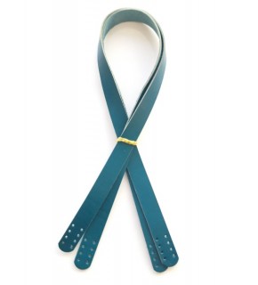 Çanta Aksesuar Turkuaz Renk Gerçek Deri 70X2 Cm Çift Sap