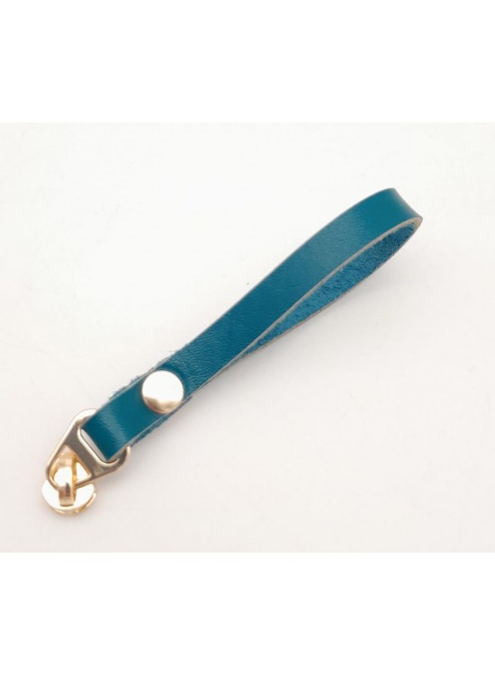 Çanta Aksesuar Turkuaz Renk Gerçek Derili Light Gold Döngülü Fermuar Başı