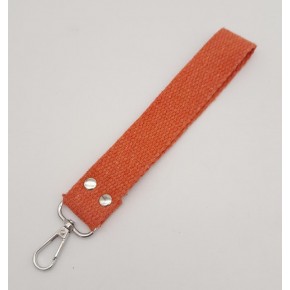 Çanta Aksesuar Turuncu Pamuklu Kolon Elcik Gümüş Metalli