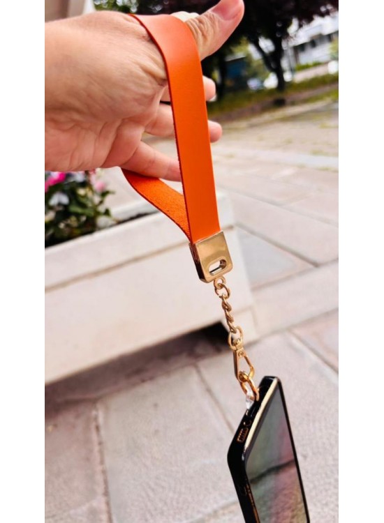 Çanta Aksesuar Turuncu Renk  Telefon Bilek Askısı, Telefon Zinciri, Telefon Askısı, Tüm Telefon Kılıfları İçin Uygundur