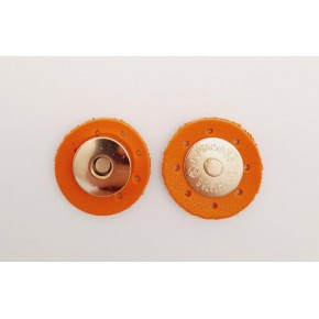 Çanta Aksesuar Turuncu Suni Derili Mıknatıslı Çıtçıt Light Gold Metalli