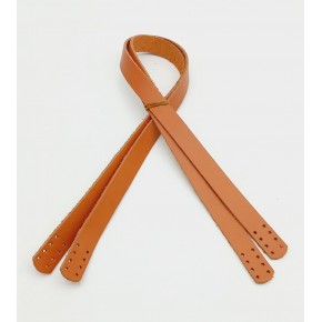 Çanta Aksesuar Turuncu Taba Renk Gerçek Deri 70X2.3 Cm Çift Sap