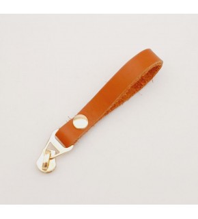 Çanta Aksesuar Turuncu Taba Renk Gerçek Derili Light Gold Döngülü Fermuar Başı