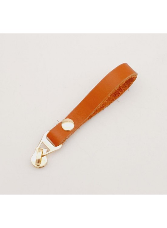 Çanta Aksesuar Turuncu Taba Renk Gerçek Derili Light Gold Döngülü Fermuar Başı Çanta Aksesuar Turuncu Taba Renk Gerçek Derili Light Gold Döngülü Fermuar Başı