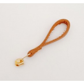 Çanta Aksesuar Turuncu Taba Renk Gerçek Derili Light Gold Döngülü Fermuar Başı