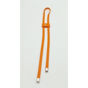 Çanta Aksesuar Turuncu Tek Kat Suni Deri Büzgü Gümüş Metalli