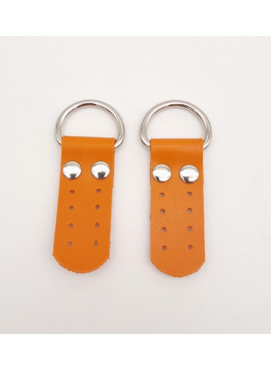 Çanta Aksesuar Turuncu Tek Kat Suni Deri Sapucu Böce Gümüş Metalli