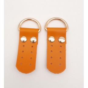 Çanta Aksesuar Turuncu Tek Kat Suni Deri Sapucu Böce Light Gold Metalli