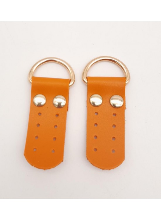 Çanta Aksesuar Turuncu Tek Kat Suni Deri Sapucu Böce Light Gold Metalli