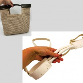 Çanta Aksesuar Tutma Saplı Model Çanta Yapım Aparatı Açık Krem Renk Light Gold Metalli