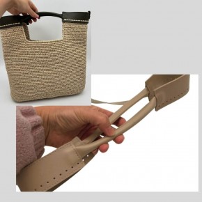 Çanta Aksesuar Tutma Saplı Model Çanta Yapım Aparatı Bej Renk Light Gold Metalli