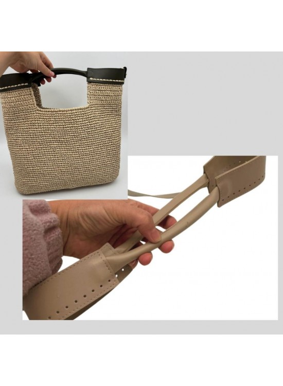 Çanta Aksesuar Tutma Saplı Model Çanta Yapım Aparatı Bej Renk Light Gold Metalli