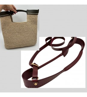 Çanta Aksesuar Tutma Saplı Model Çanta Yapım Aparatı Bordo Renk Light Gold Metalli