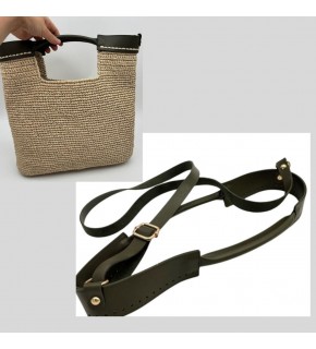 Çanta Aksesuar Tutma Saplı Model Çanta Yapım Aparatı Haki Yeşil Renk Light Gold Metalli