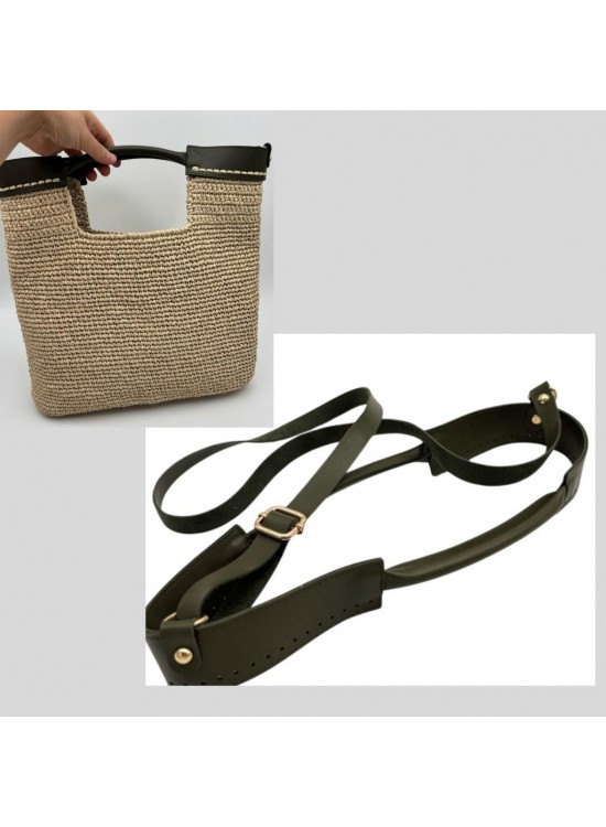 Çanta Aksesuar Tutma Saplı Model Çanta Yapım Aparatı Haki Yeşil Renk Light Gold Metalli Çanta Aksesuar Tutma Saplı Model Çanta Yapım Aparatı Haki Yeşil Renk Light Gold Metalli