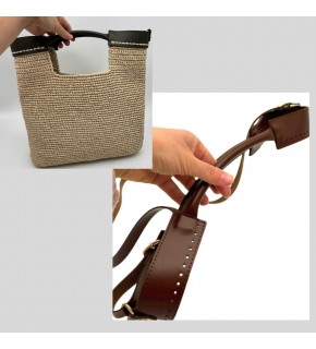 Çanta Aksesuar Tutma Saplı Model Çanta Yapım Aparatı Kahve Renk Light Gold Metalli