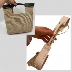 Çanta Aksesuar Tutma Saplı Model Çanta Yapım Aparatı Krem Renk Light Gold Metalli