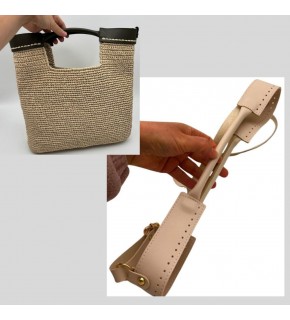 Çanta Aksesuar Tutma Saplı Model Çanta Yapım Aparatı Krem Renk Light Gold Metalli