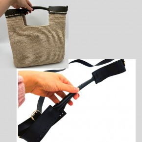 Çanta Aksesuar Tutma Saplı Model Çanta Yapım Aparatı Lacivert Renk Light Gold Metalli