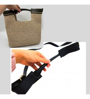 Çanta Aksesuar Tutma Saplı Model Çanta Yapım Aparatı Lacivert Renk Light Gold Metalli