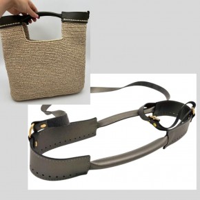 Çanta Aksesuar Tutma Saplı Model Çanta Yapım Aparatı Parlak Gri Renk Light Gold Metalli