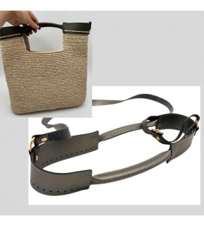 Çanta Aksesuar Tutma Saplı Model Çanta Yapım Aparatı Parlak Gri Renk Light Gold Metalli