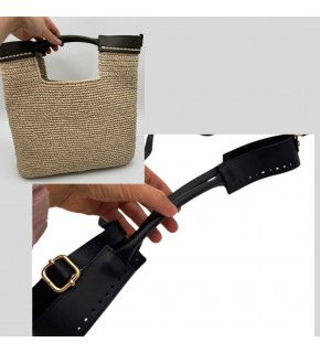 Çanta Aksesuar Tutma Saplı Model Çanta Yapım Aparatı Siyah Renk Light Gold Metalli