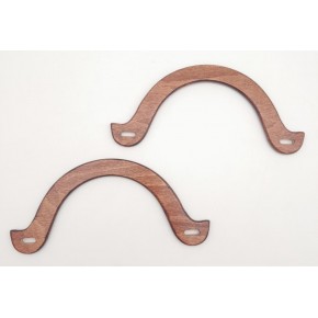 Çanta Aksesuar U Model 10x22 cm Taba Renk Ahşap Çanta Sapı