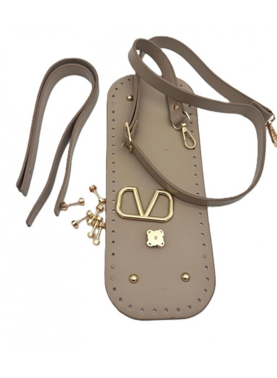 Çanta Aksesuar V Marka Çanta Yapım Seti Bej Renk
