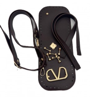 Çanta Aksesuar V Marka Çanta Yapım Seti Koyu Kahve Renk