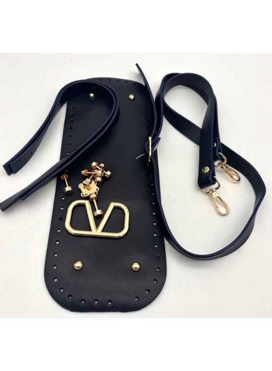 Çanta Aksesuar V Marka Çanta Yapım Seti Lacivert Renk