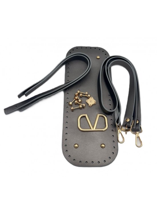 Çanta Aksesuar V Marka Çanta Yapım Seti Parlak Gri Renk