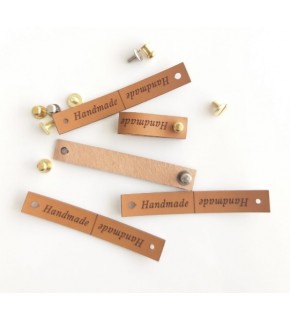 Çanta Aksesuar Vidalı Suni Deri Etiket Light Gold Metalli 1 Adet