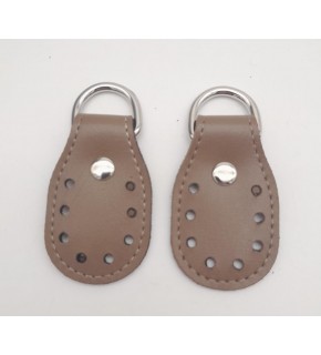 Çanta Aksesuar Vizon Çift Kat Dikişli Suni Deri Sapucu Böce Gümüş Metalli